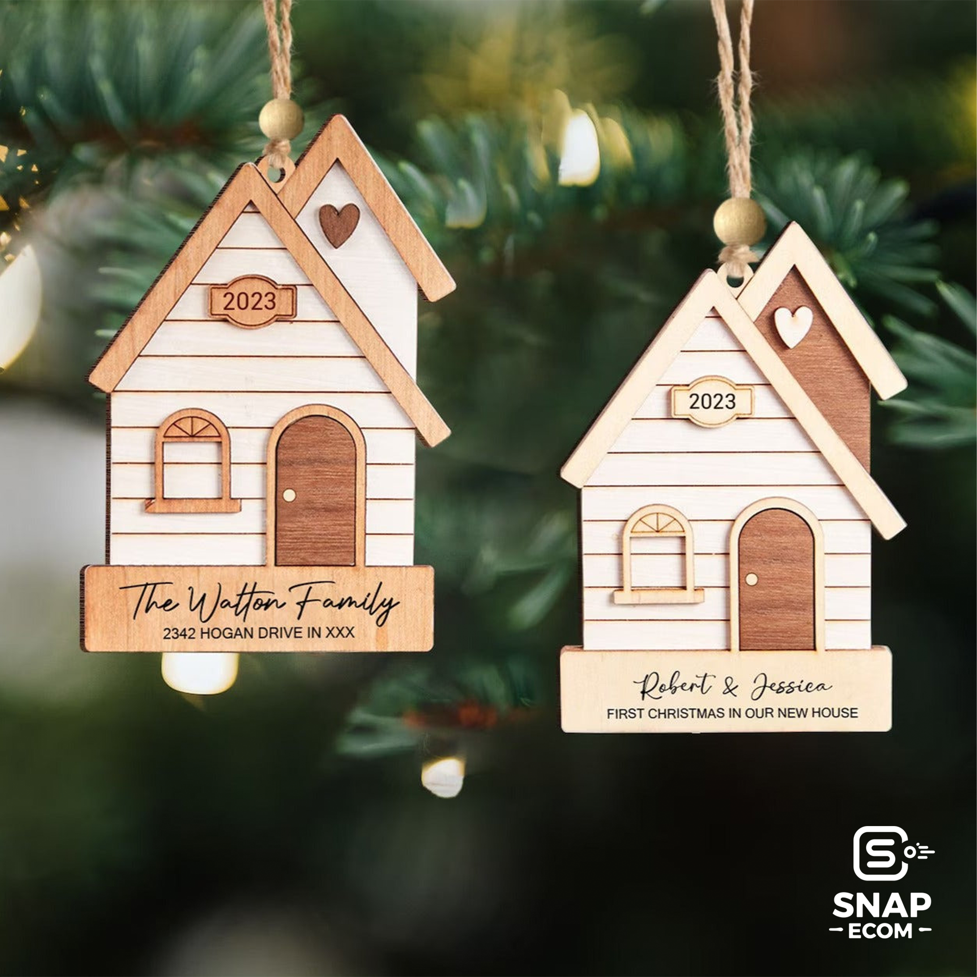 Personalized House Ornament 2 layers