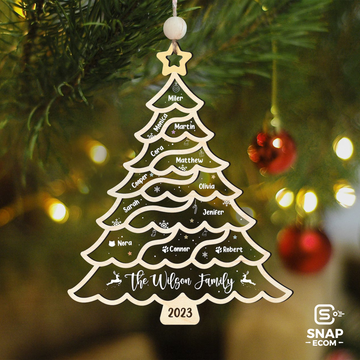 Personalized Family Christmas Tree Ornament