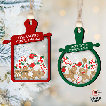 Personalized Ginger Family Shaking Ornament